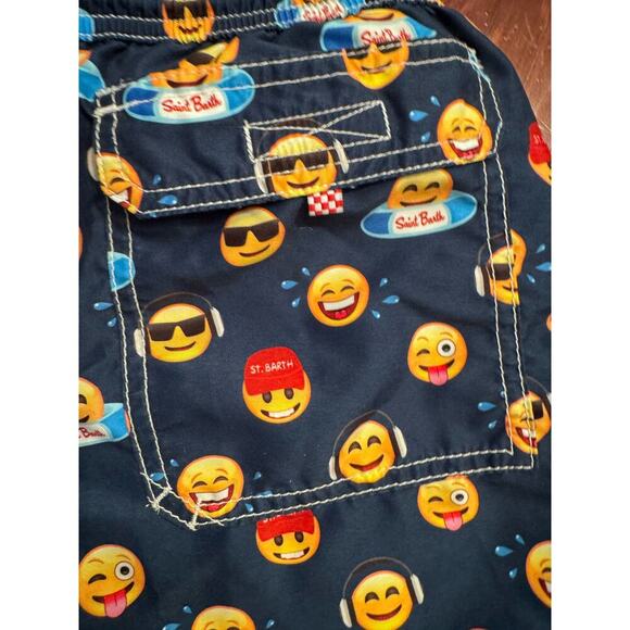MC 2 Saint Barth Emoji smiley face boys swim trunks size 12 - Picture 15 of 15